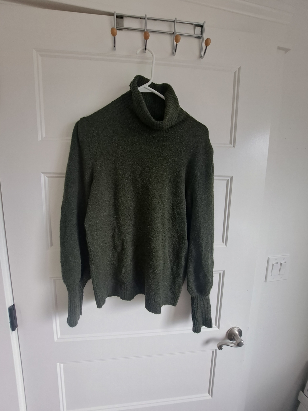 J. Crew Women's Green Turtleneck Sweater